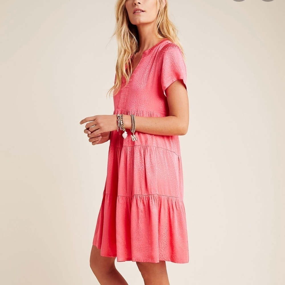 Anthropologie Maeve Sachs dress tunic new pink xs